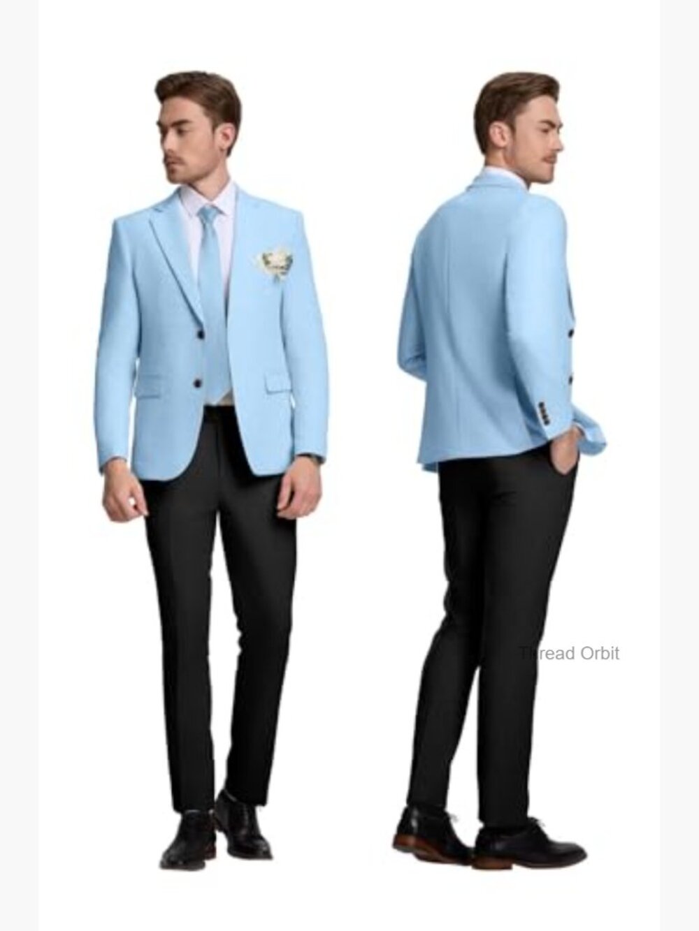 Linen Blend Slim Fit Sport Coat Blazer for Men Wedding Prom Business - Picture 7 of 7